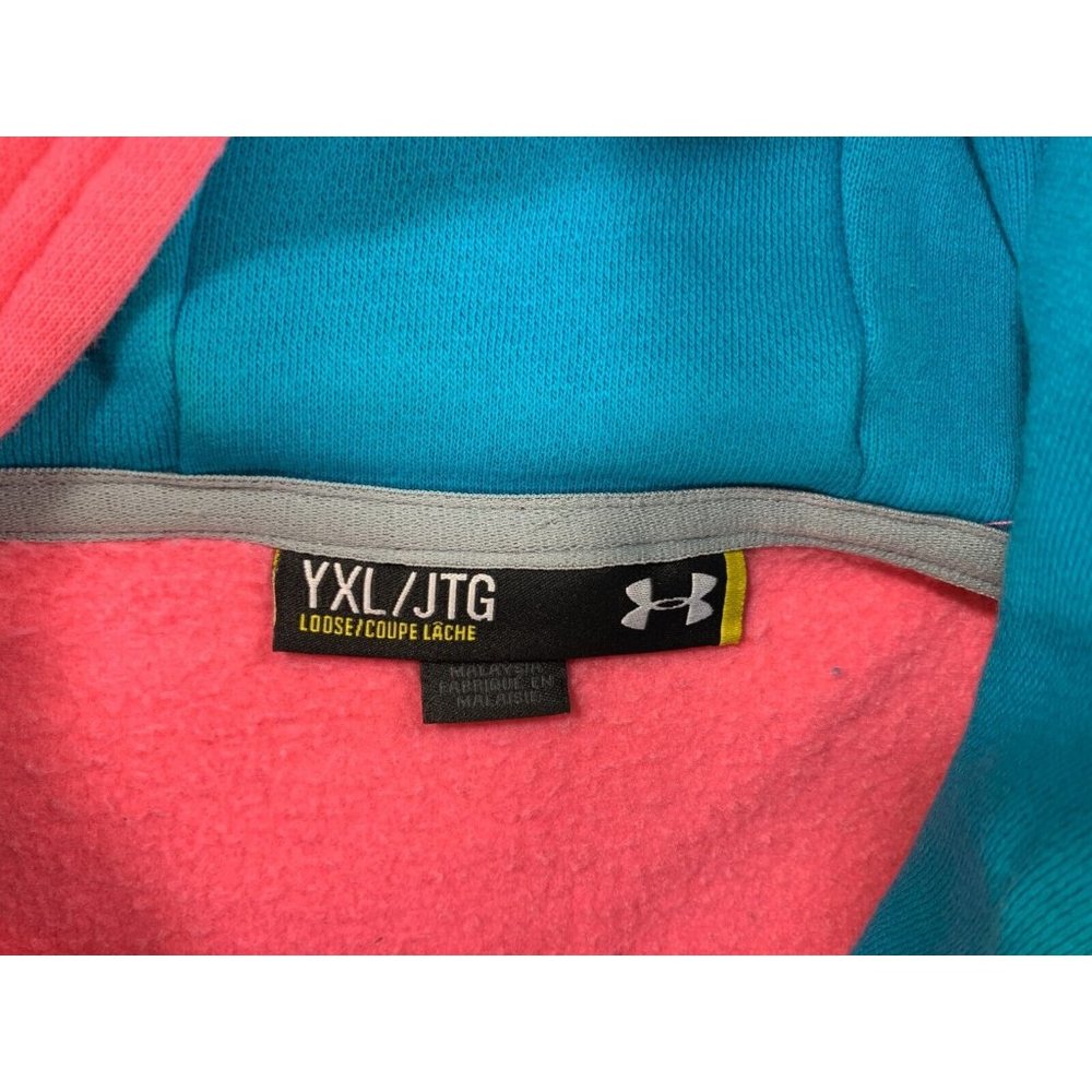 Under Armour Storm Loose Fit Hoodie Sweatshirt (Girl's XL) Pink - Picture 3 of 12